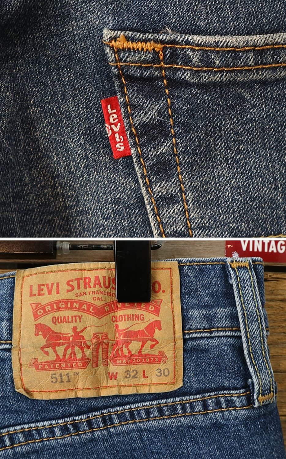 LEVIS 리바이스 511 슬림핏 데님 31-32 상품이미지6