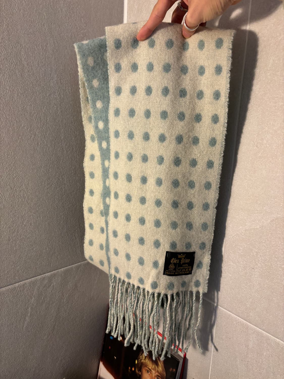 Glen prince 램스울 도트 머플러 상품이미지1