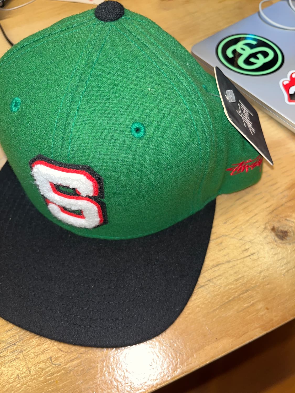 STUSSY 스투시 울 그린 캡 상품이미지1