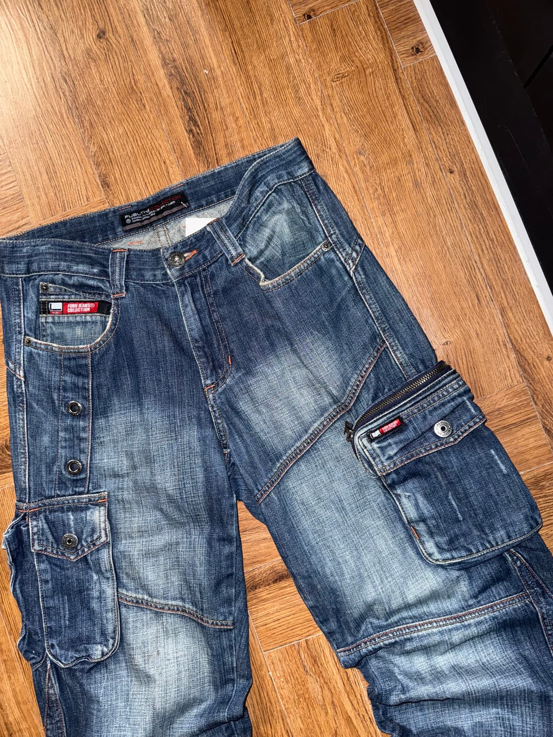 후부 데님 카고팬츠  상품이미지2