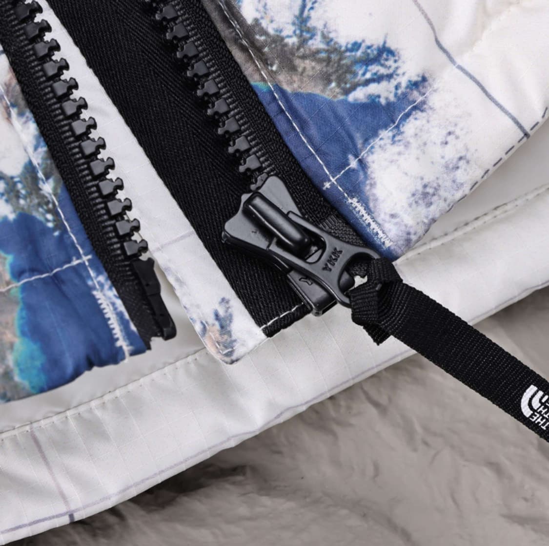 The North Face 레터링 로고 패턴 차이나 칼라 방수 다운 재킷 상품이미지5