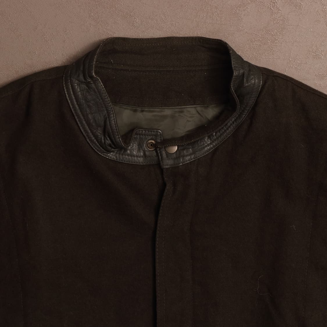 일본빈티지 울 레더 봄버 블루종 자켓 A1497 상품이미지2