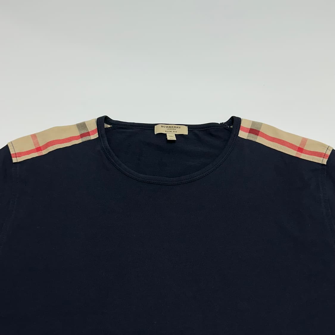 버버리 체크 라운드 반팔티 상품이미지2