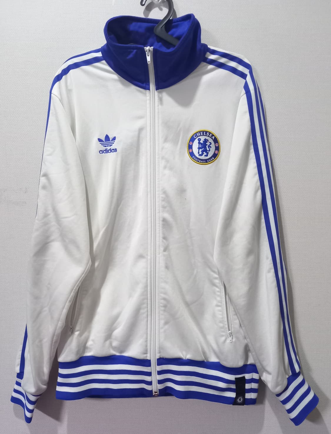 아디다스 희귀 첼시 흰파 화이트 블루 트랙탑 저지 져지집업 100~105 상품이미지1