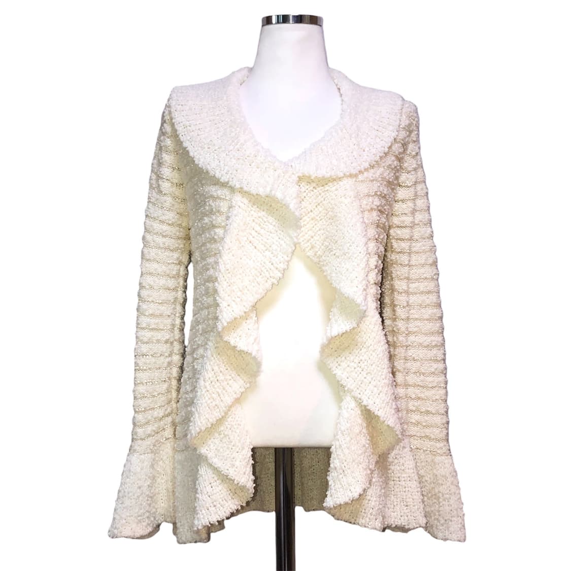 레스트 로즈 글리터 프릴 러플 니트 가디건 달천 갸루 y2k 상품이미지1