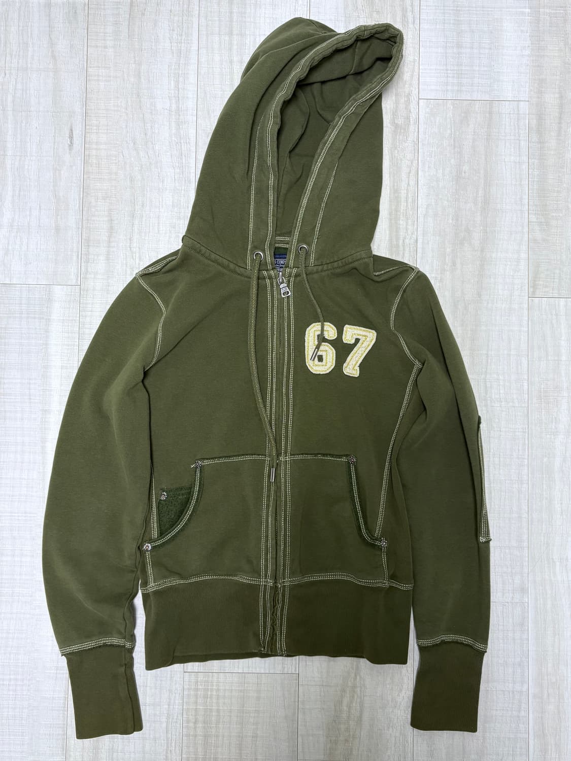 폴로 진스 컴퍼니 스티치 후드집업 상품이미지1