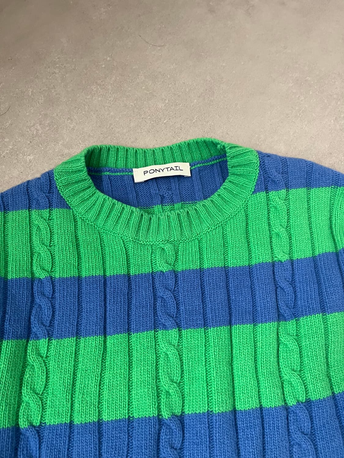 포니테일 밤부 스웨터 호크니 그린 상품이미지5