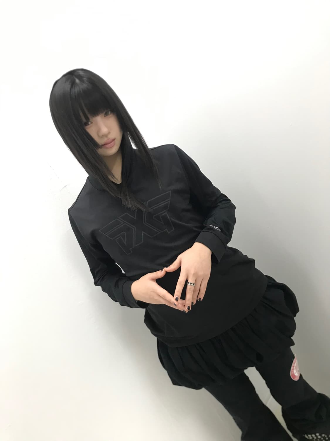 EXR black mesh mix sporty hooded sleeve 상품이미지4