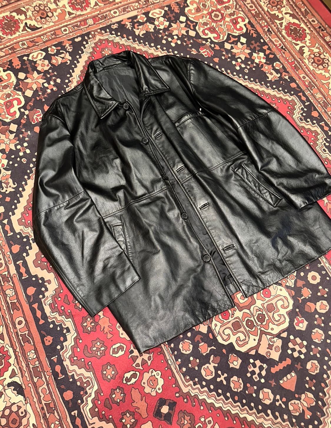 ( 2XL ) 가죽카코트 가죽자켓 레더자켓 워크웨어 아메카지 소가죽 상품이미지5