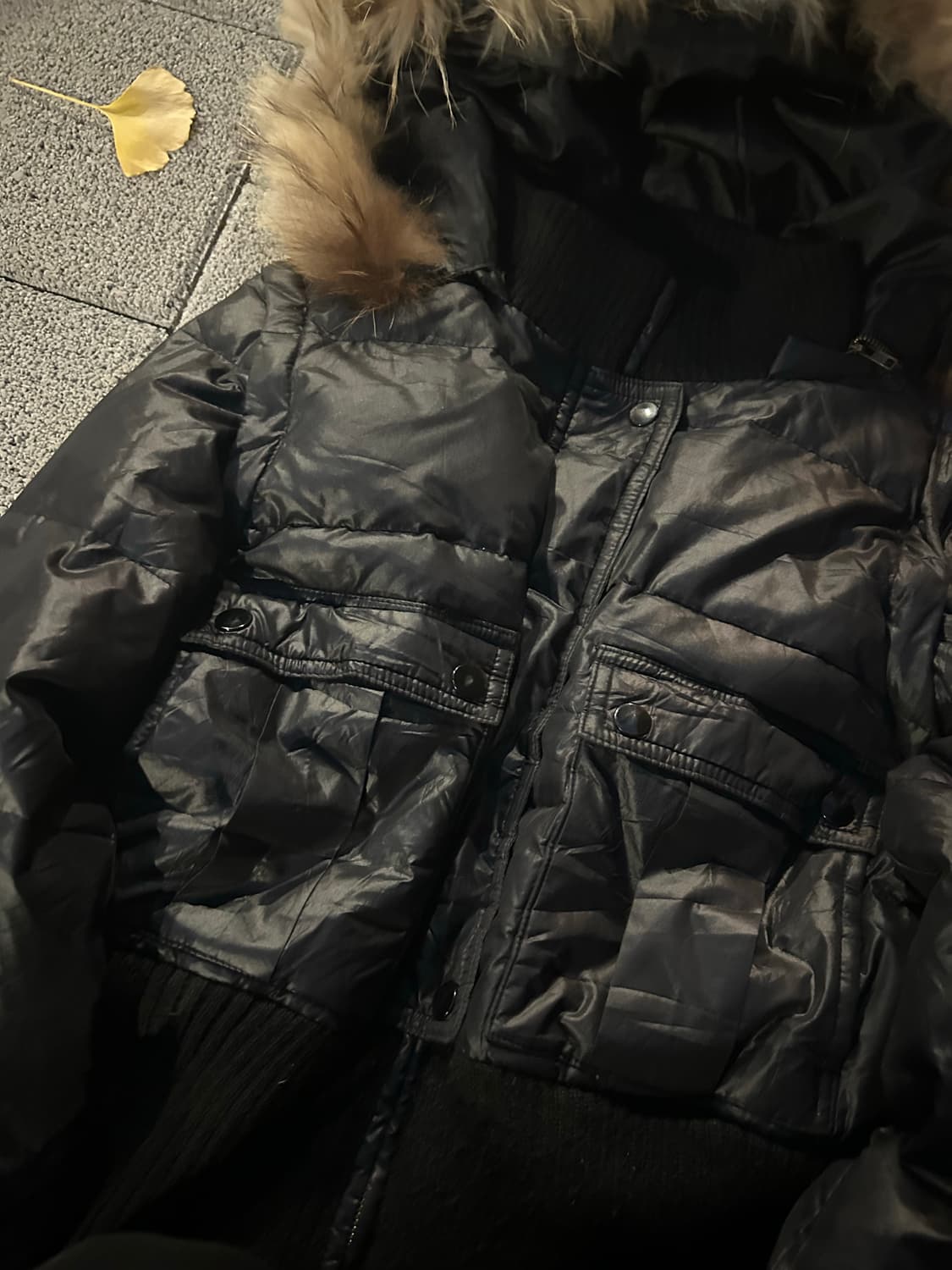 2000s JPN y2k 율프죠 블랙 숏 패딩 상품이미지3