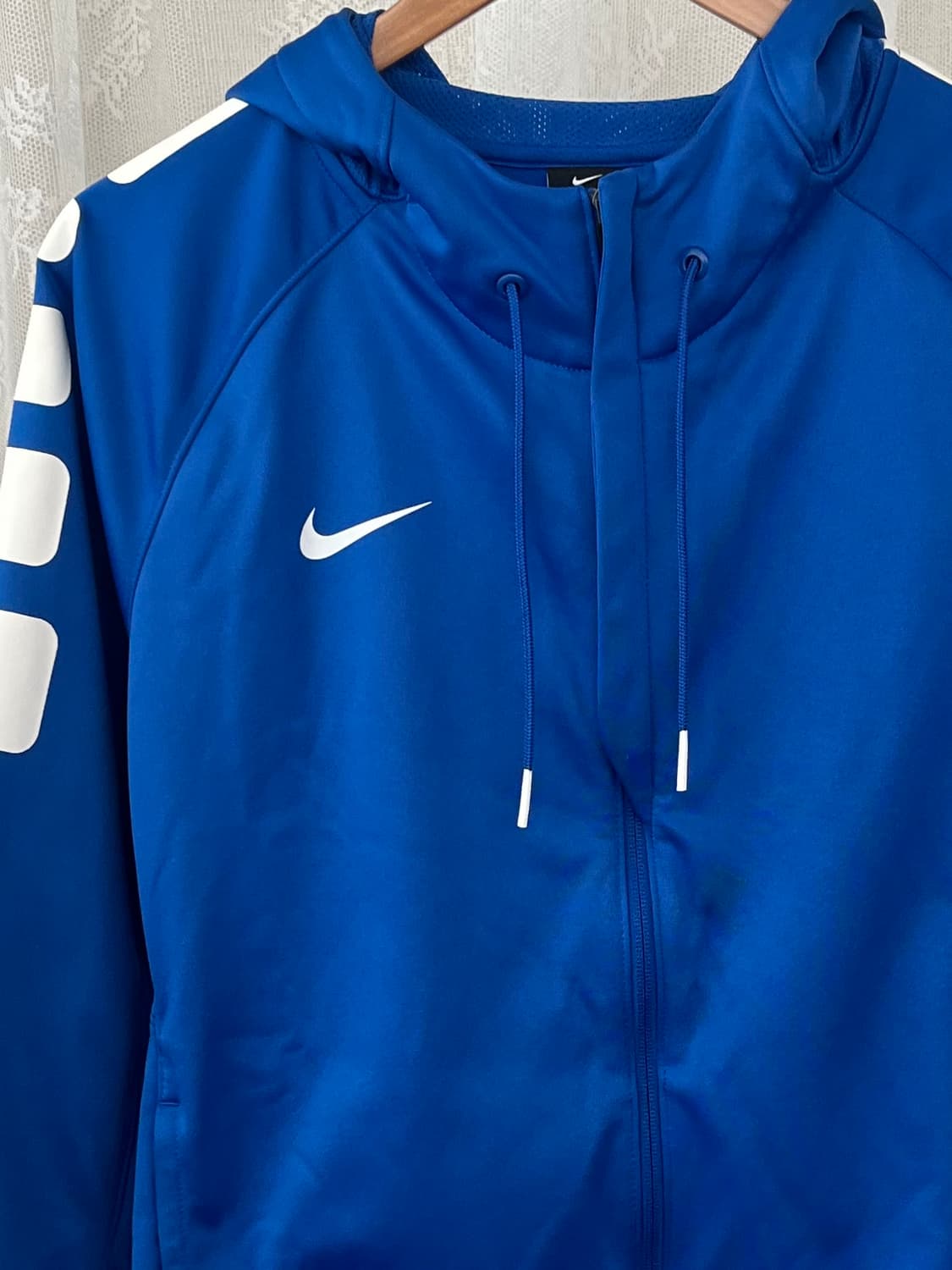 XL) 나이키 올드스쿨 써마핏 기모 후드집업 블루 상품이미지4