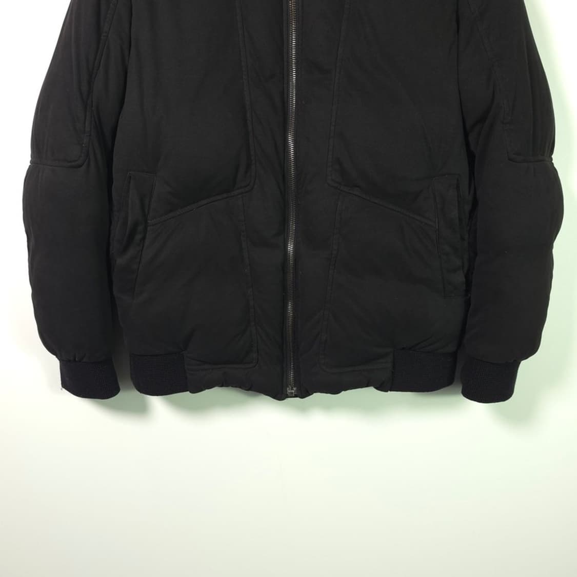 시스템 옴므 블랙 시그니처 숏패딩 항공점퍼 XL 상품이미지4