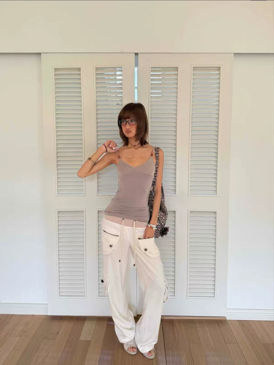 Angelic slim cargo pant 화이트 슬림 카고 팬츠 상품이미지2