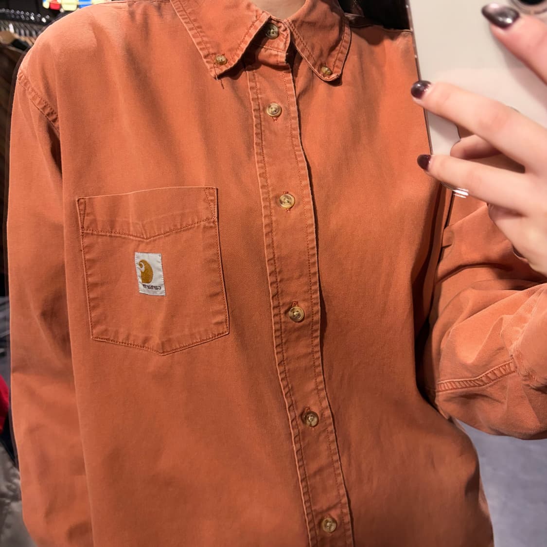 [IM] Carhartt 칼하트 긴팔 셔츠 오렌지 상품이미지5