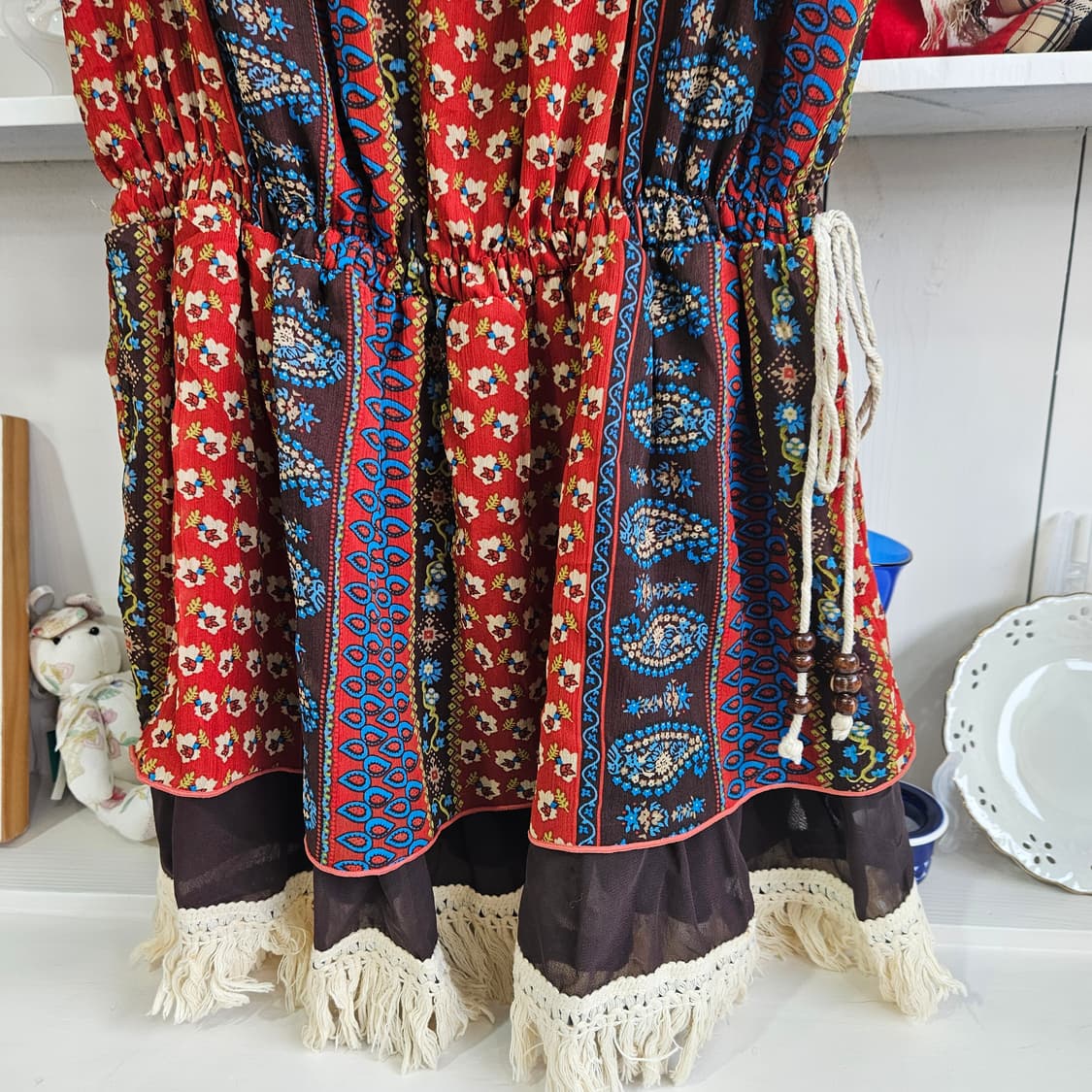 패턴 에스닉 보헤미안 원피스 상품이미지4