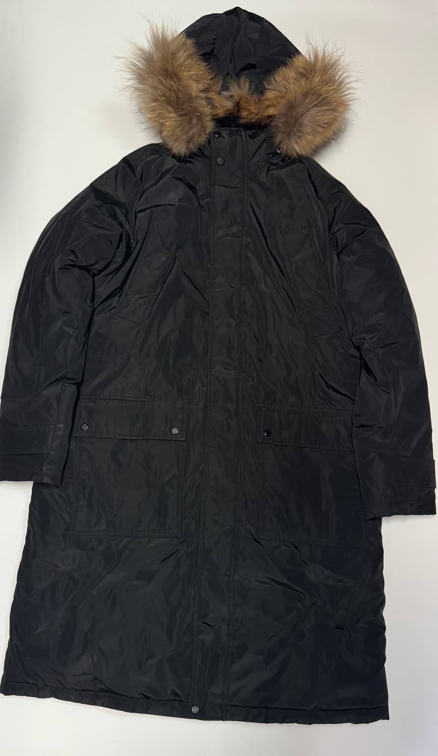 디키즈 Dickies 리얼 리쿤 후드 미니멀 롱 패딩 L 블랙 상품이미지1