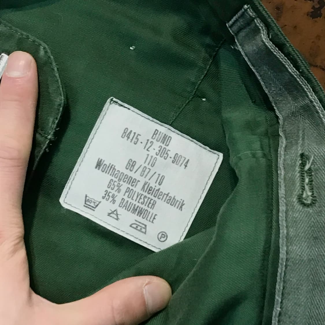 밀리터리 빈티지 오리지널 독일군 필드 팬츠 허리 38 39 빅사이즈 상품이미지7