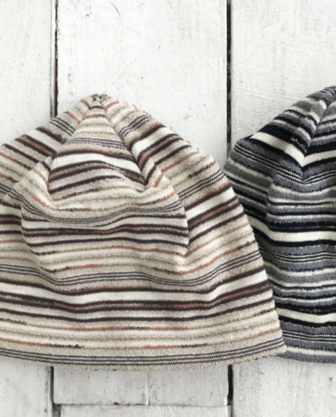 빈티지 스트라이프 비니 베이지/블루 상품이미지9