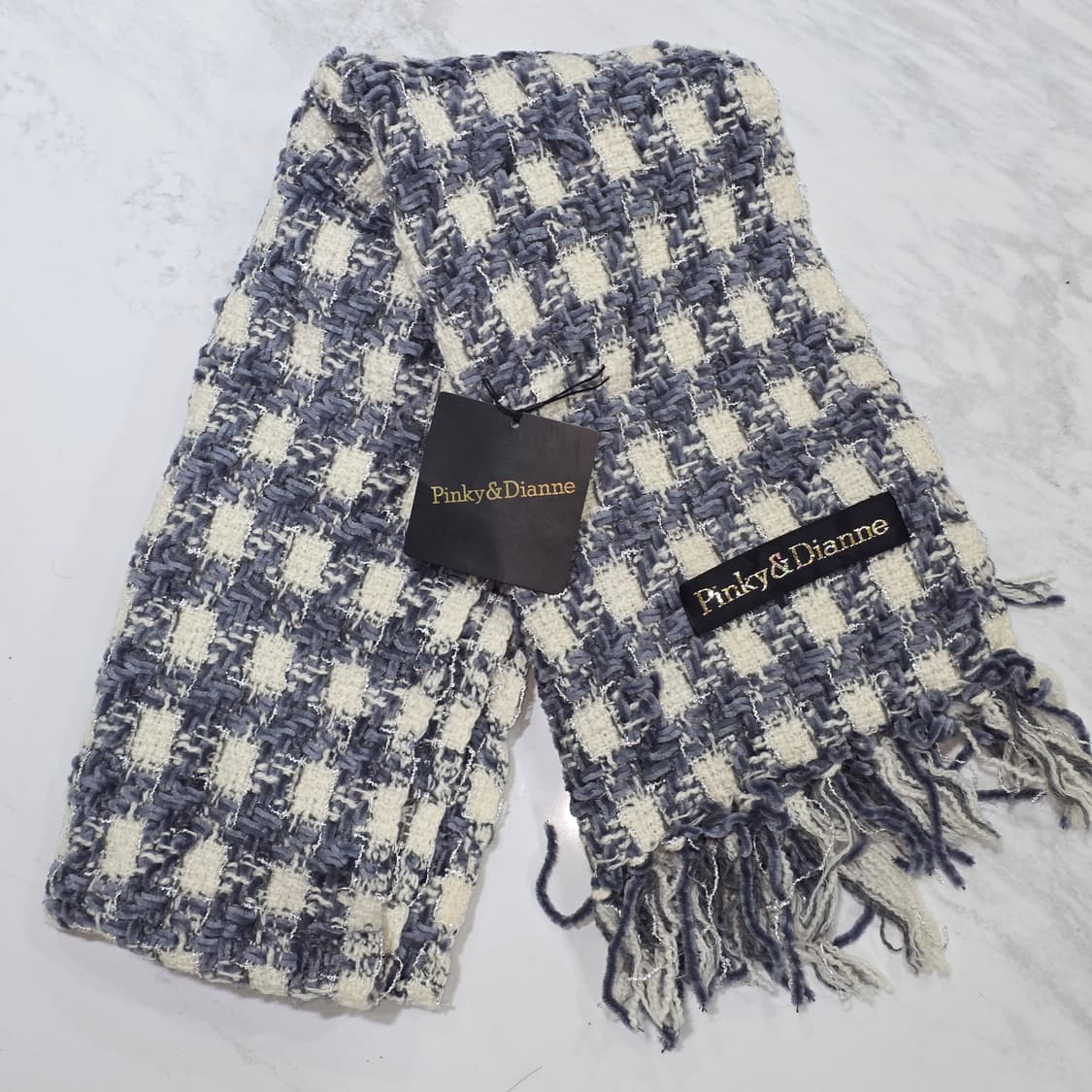 Pinky&Dianne) 일본빈티지 갸루깔st 겨울트위드 체크목도리머플러 상품이미지1