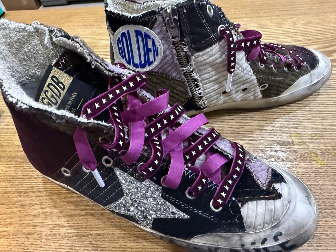 골든구스 하이탑 스니커즈 퍼플 스타 francy 240(37) 상품이미지1