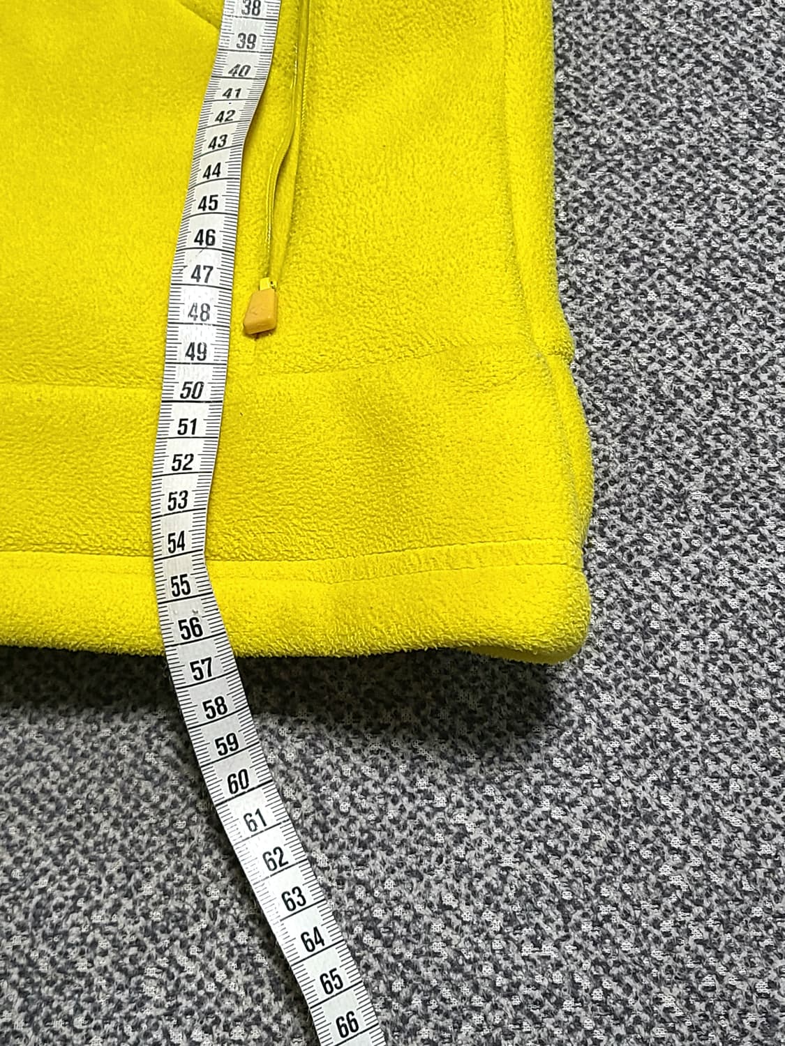 데상트 여성 기모 후리스 S 노란색 후드집업 정사이즈 상품이미지5