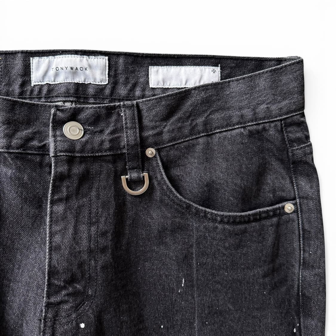 TONYWACK Paint Black Denim Pants 상품이미지6