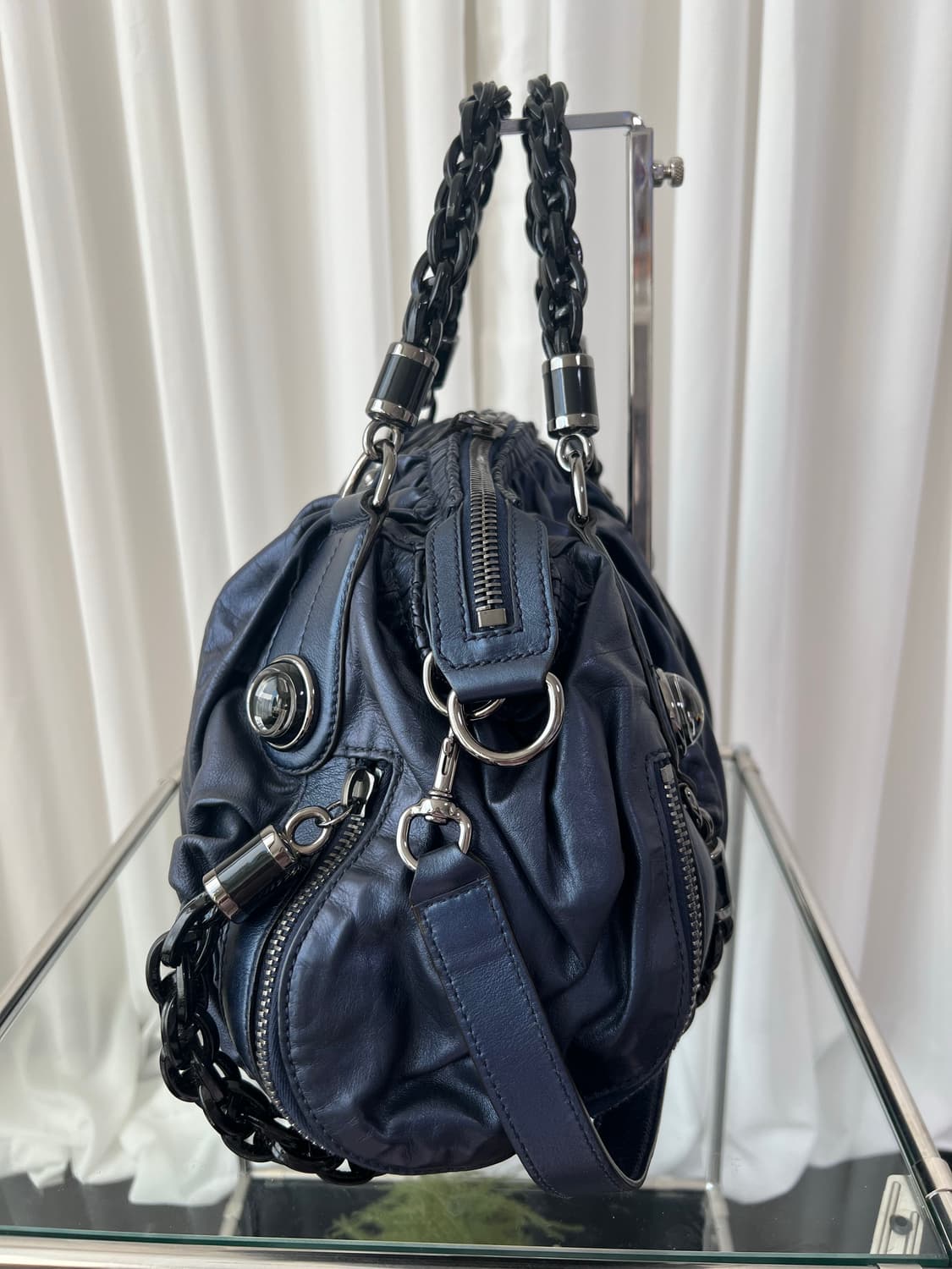 구찌 x 톰포드 바부슈카 갤럭시 미드나잇 블루 숄더백 상품이미지7