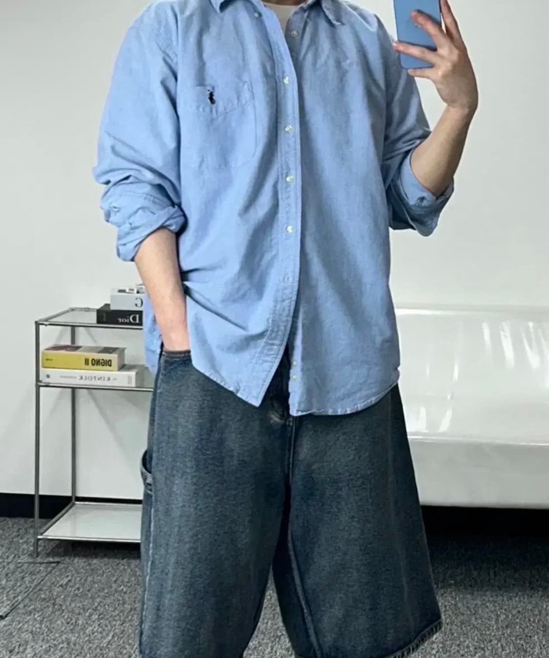 폴로 랄프로렌 올드스쿨 오버핏 셔츠 L 상품이미지5