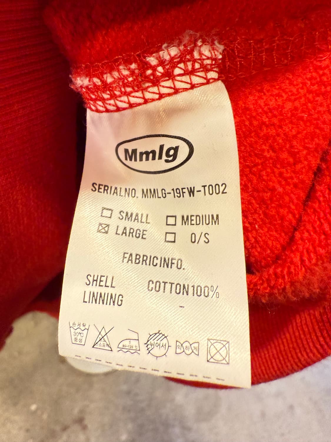 mmlg 레드 후드티 상품이미지3