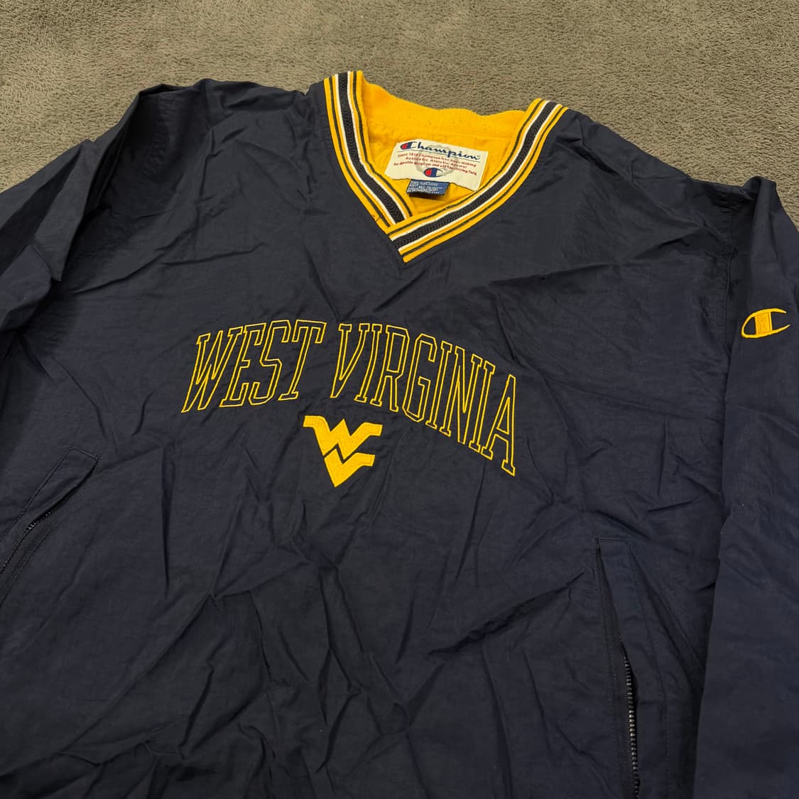 [정품/M] 챔피온 웨스트 버지니아 브이넥 바람막이 웜업 상품이미지1