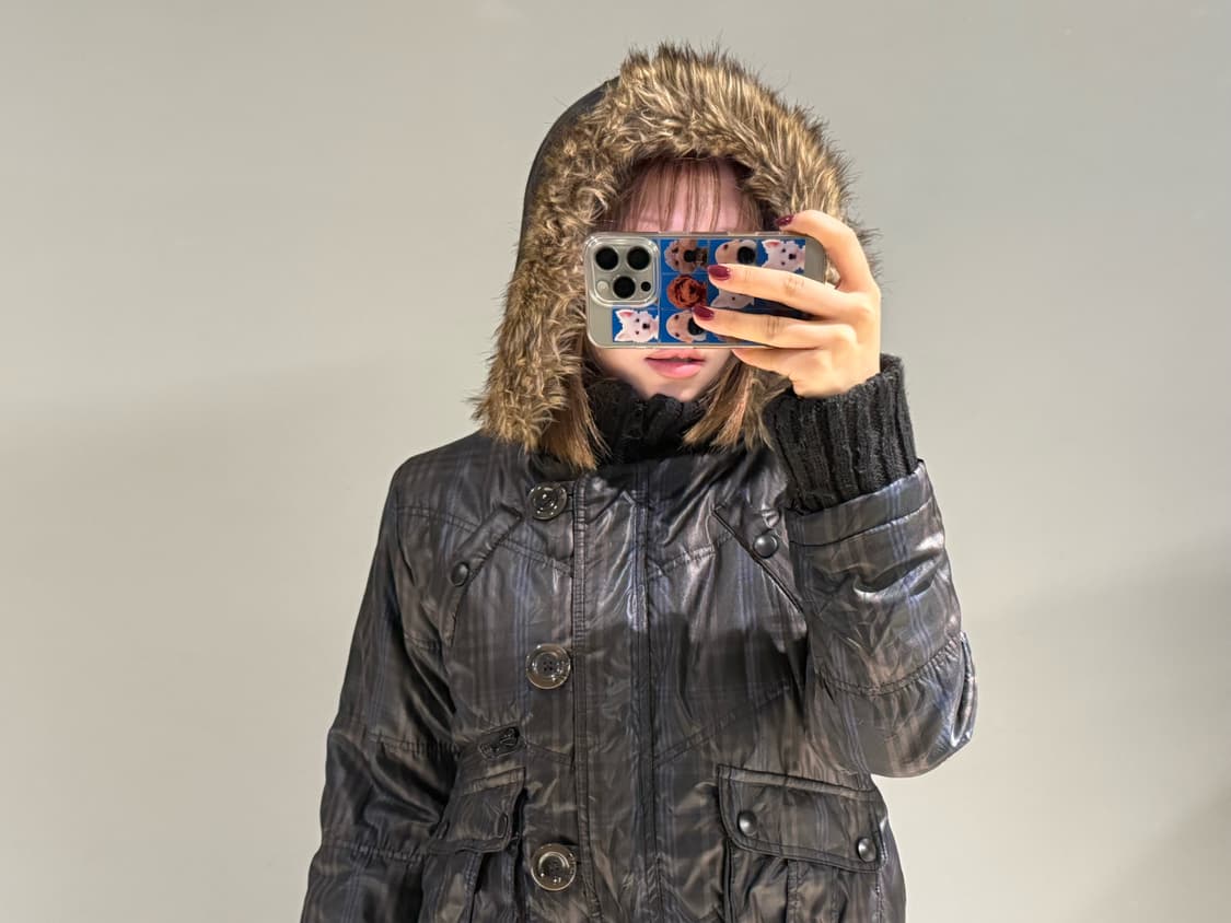 check pattern pocket detail n2b padding 상품이미지4