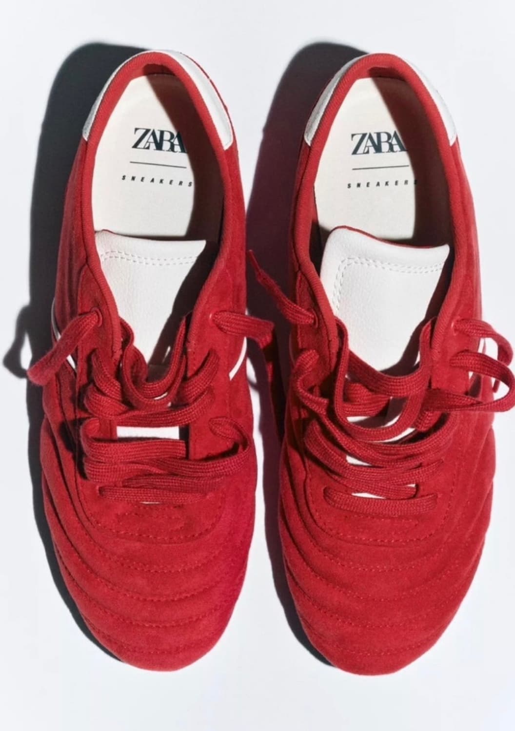 자라 퀼팅 런닝 스니커즈_레드 상품이미지1