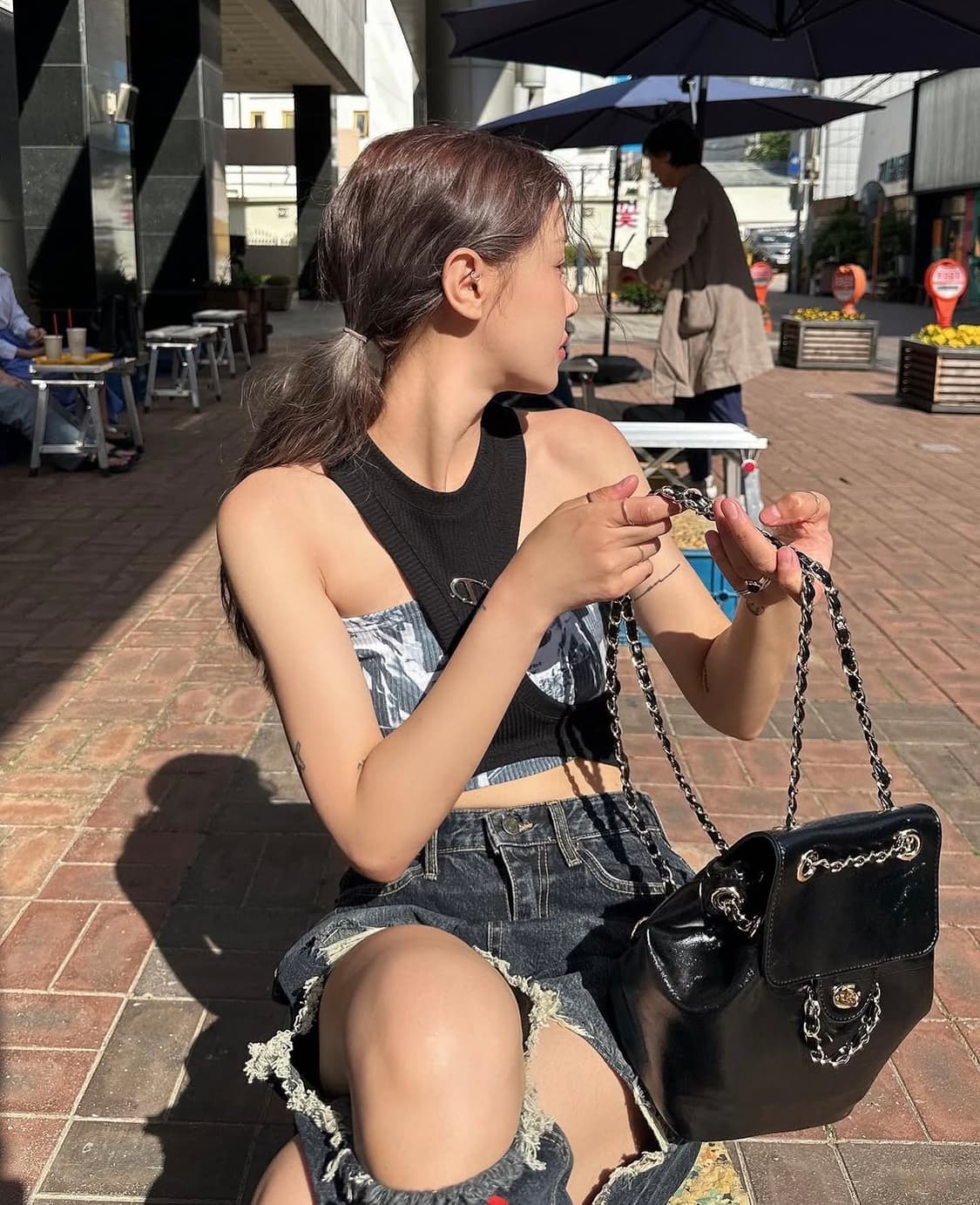 illio LAYERED CROPTOP 일리오 레이어드 크롭탑 상품이미지3