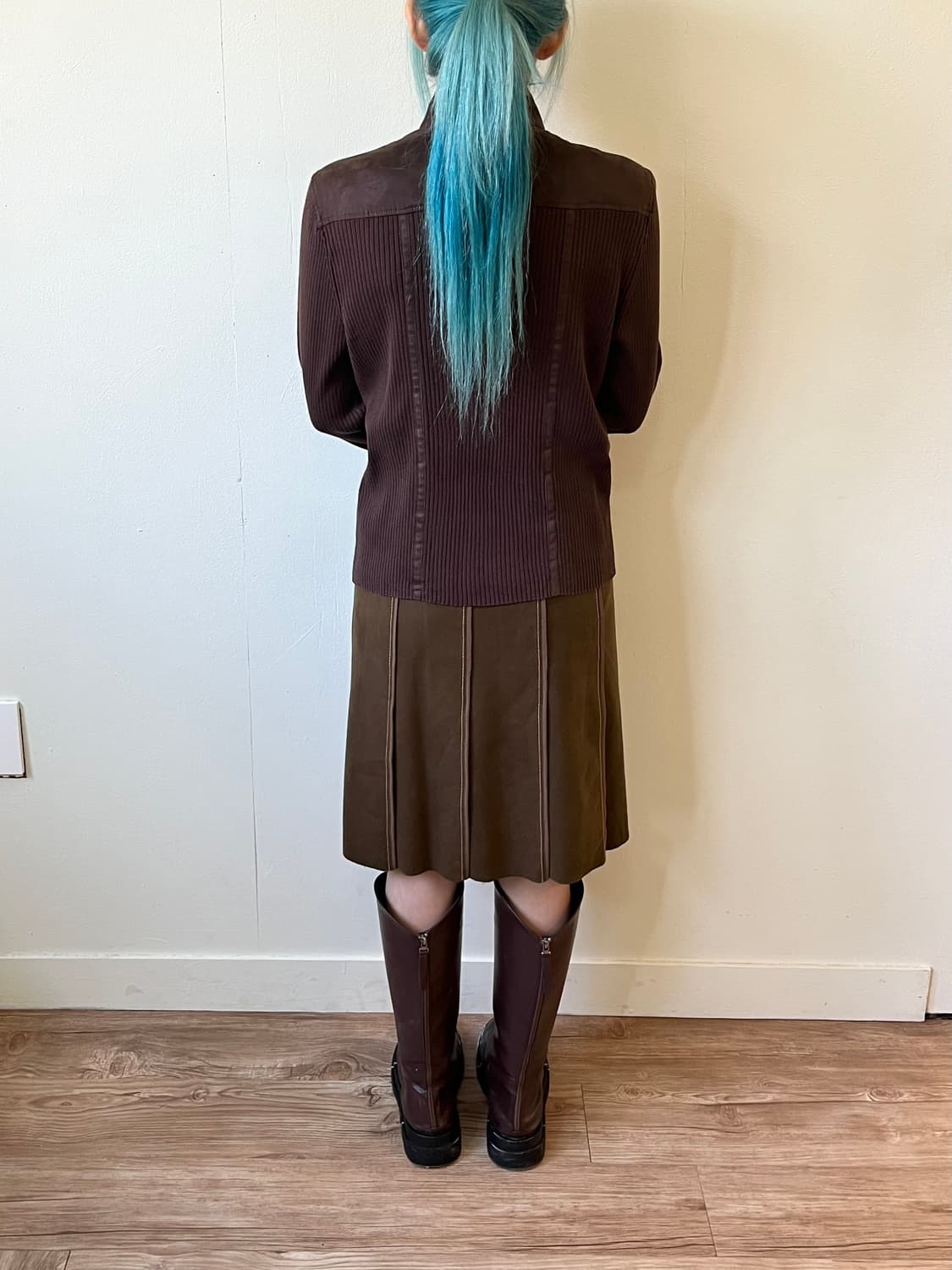 TRANS WORK 2-way 스웨이드 집업 상품이미지7