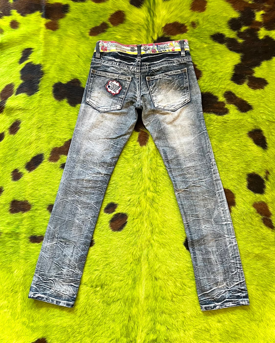 1980-90s Hyper Beach Washed Skinny Jeans 상품이미지9