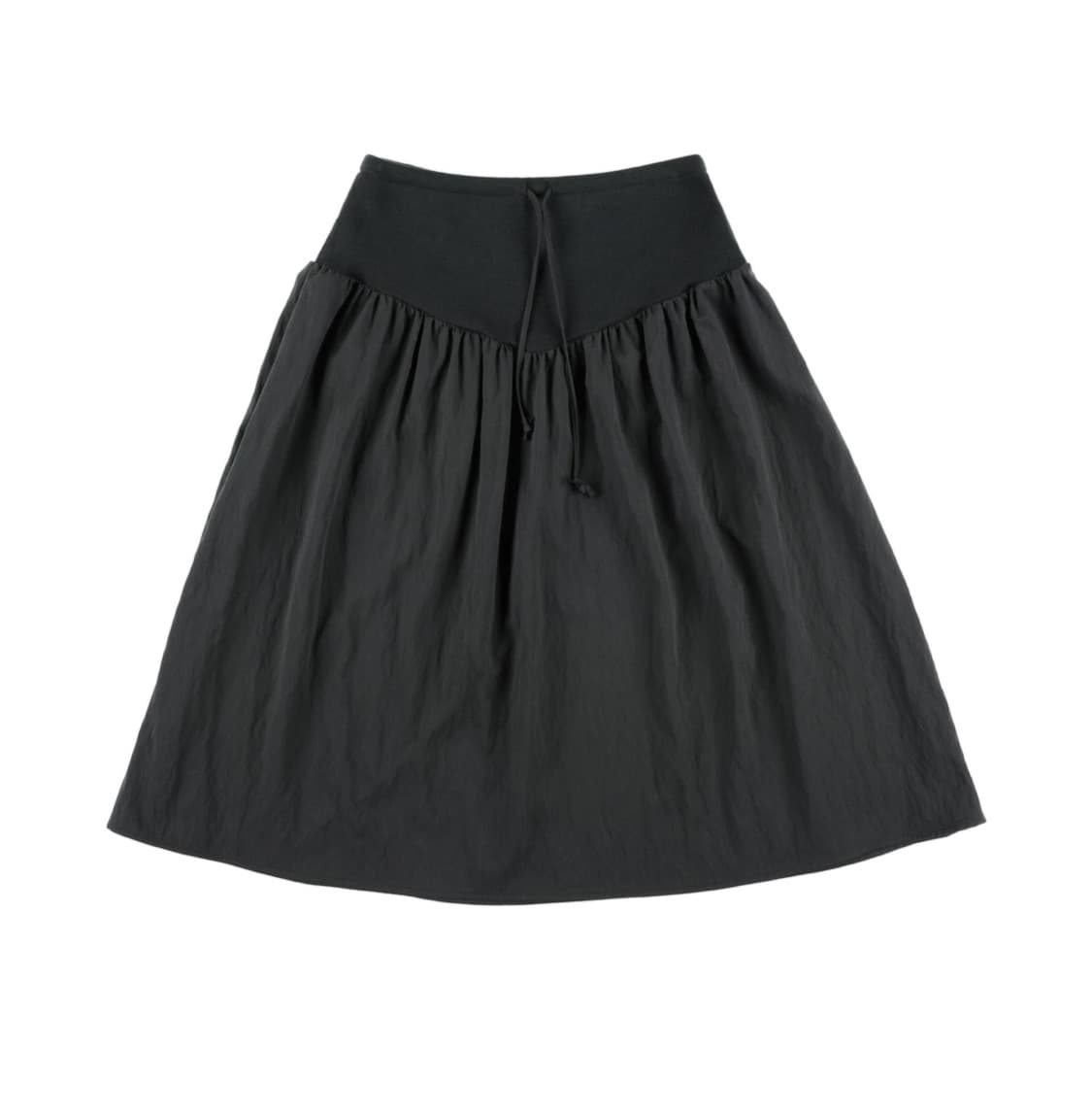 온스카 스커트 FLARE RIB SKIRT (CHARCOAL) 상품이미지1