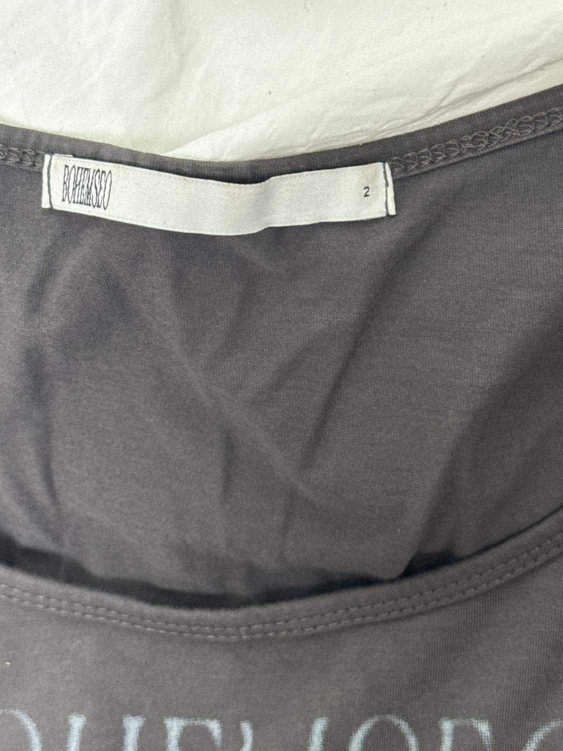 보헤미안서울 PALE PRINTED LONG SLEEVE 차콜 상품이미지3