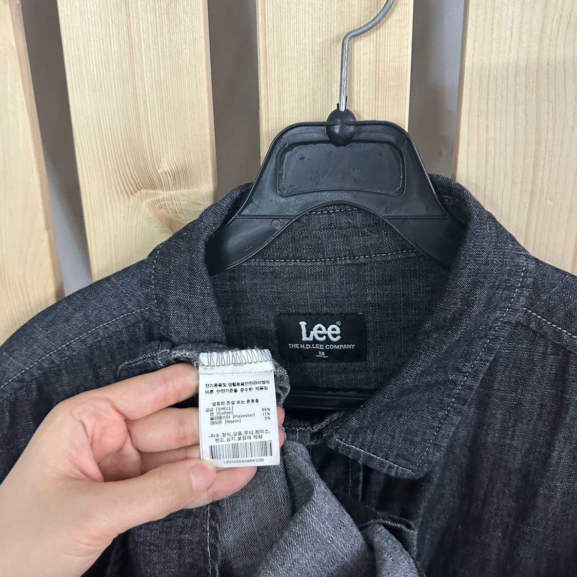 (XL) LEE 리 청 데님 반팔 셔츠 남방 상품이미지4