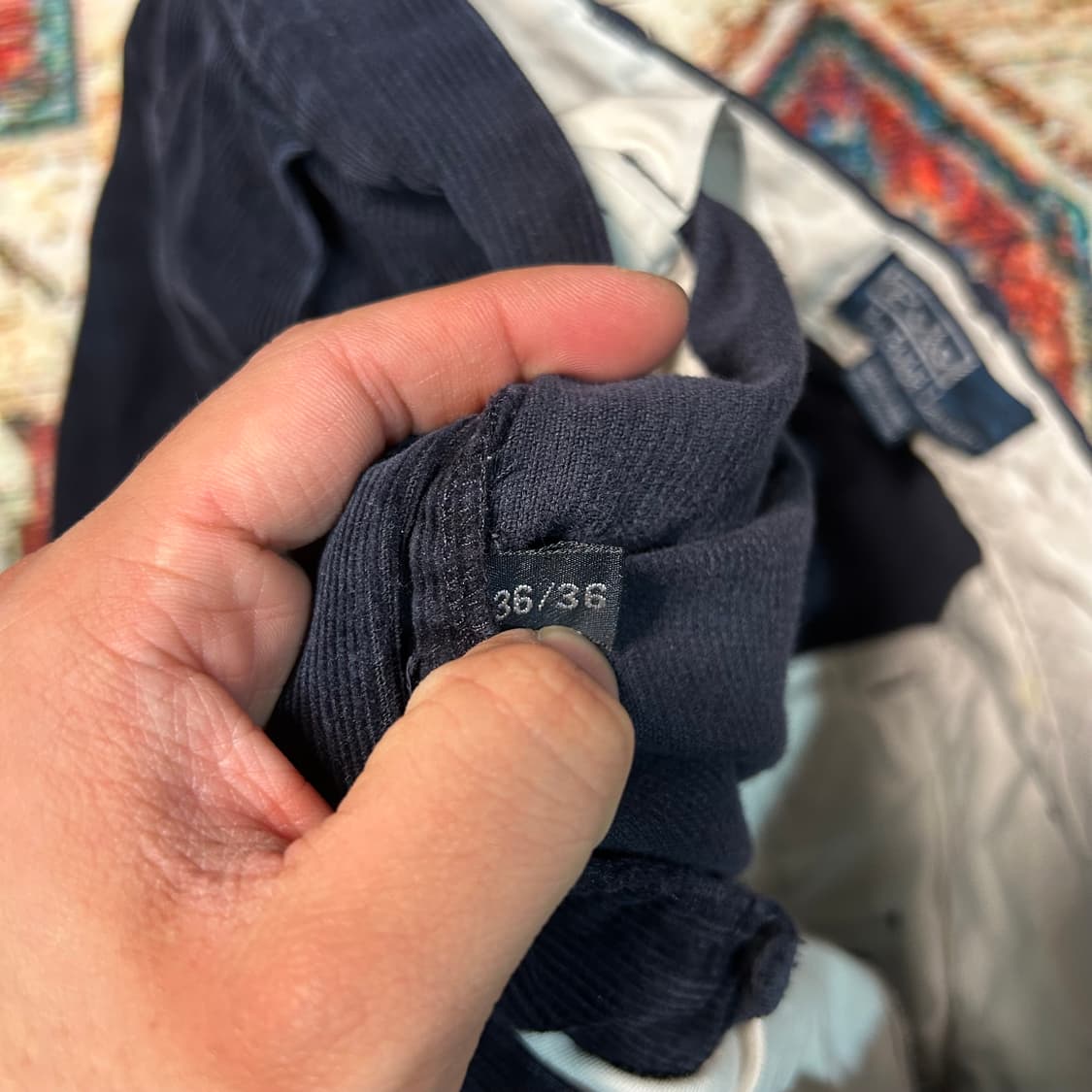 [36/36] 90s 폴로 랄프로렌 코듀로이 팬츠 네이비 상품이미지3