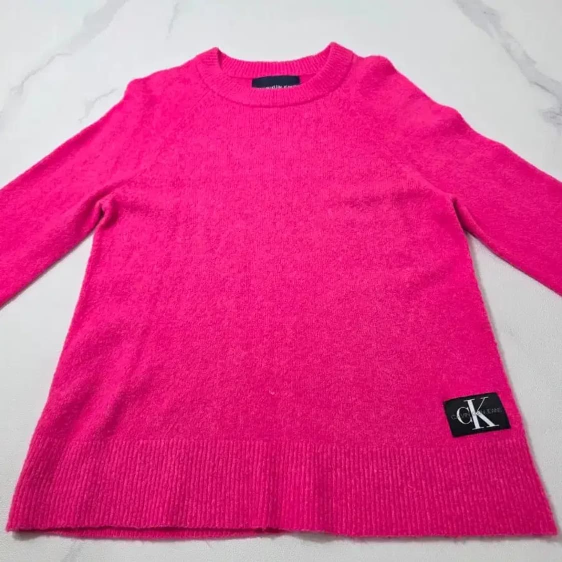 캘빈클라인 진 핫핑크 로고 니트 (컨디션 최상) 55 상품이미지1