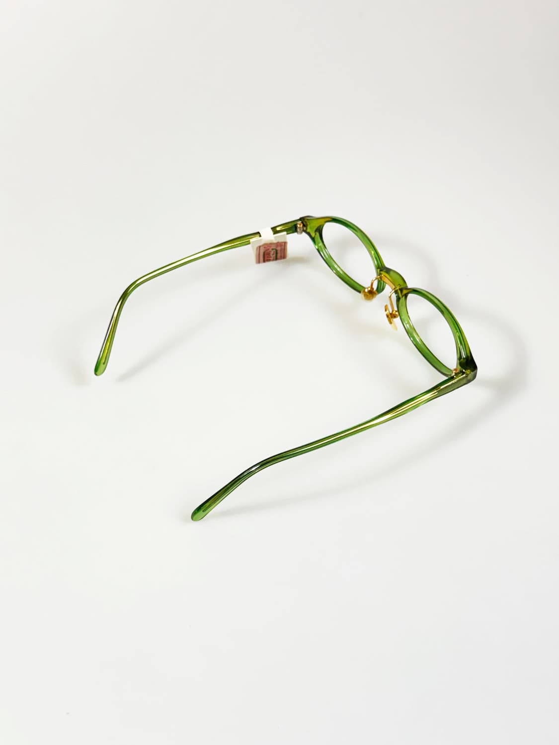 90s FREESIA 그린 오벌 반투명 뿔테 빈티지 안경 상품이미지4