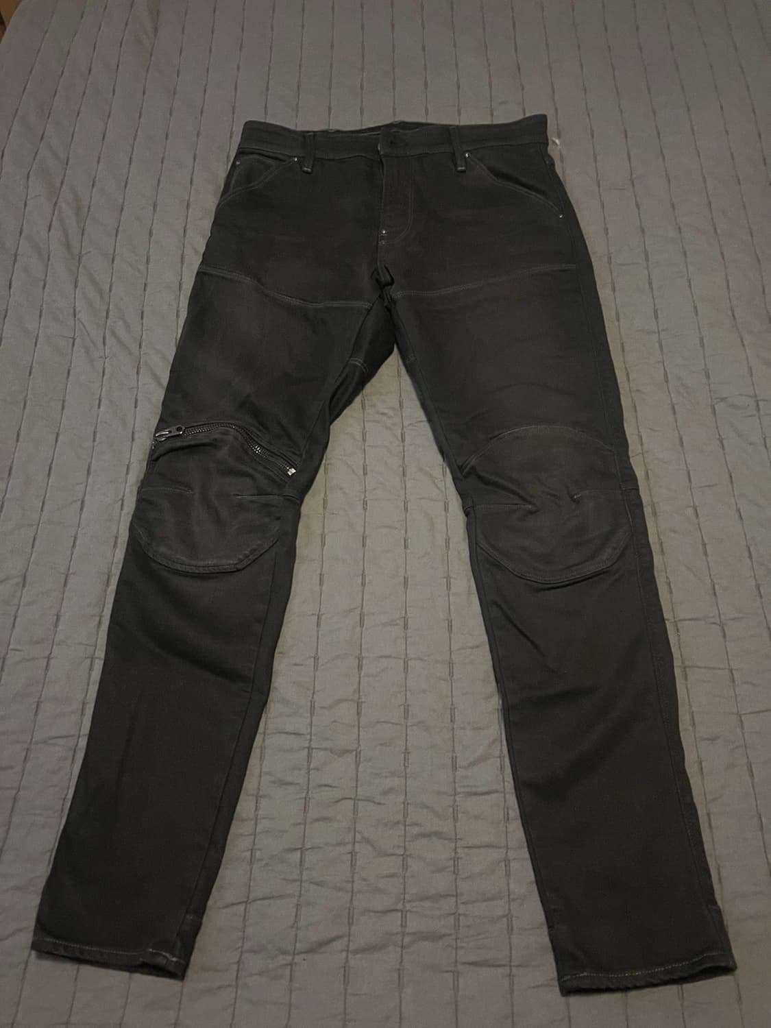 지스타 로우 블랙 스키니 진 데님 지퍼  상품이미지1