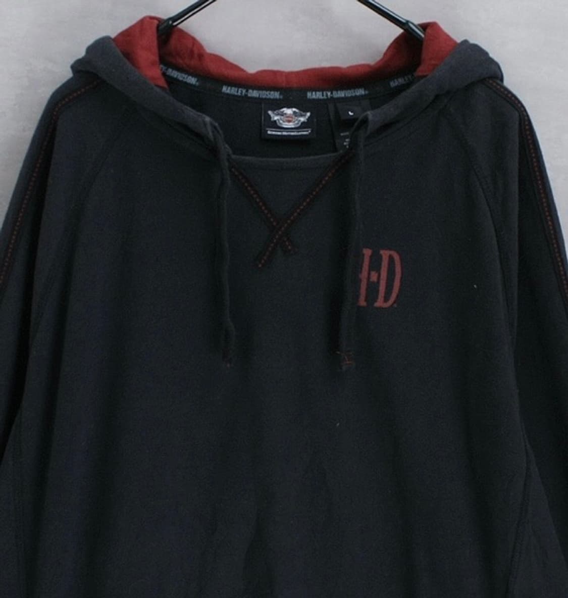 할리데이비슨 블랙 후드 스웨트셔츠 상품이미지2