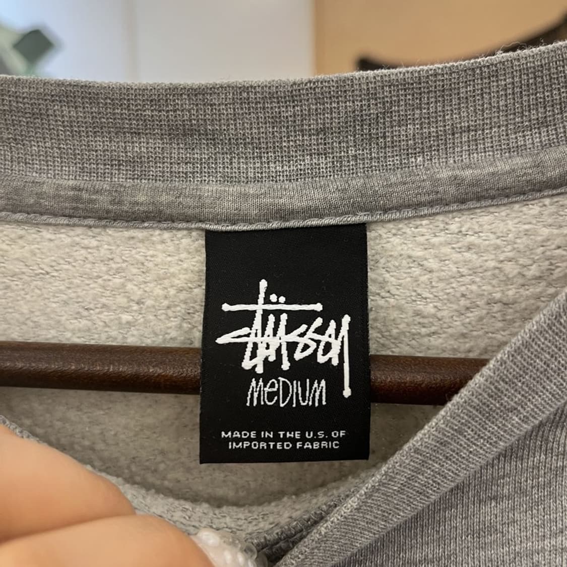 스투시 캐주얼 빈티지 펑크 빅스탁로고 맨투맨 M C11001 상품이미지5