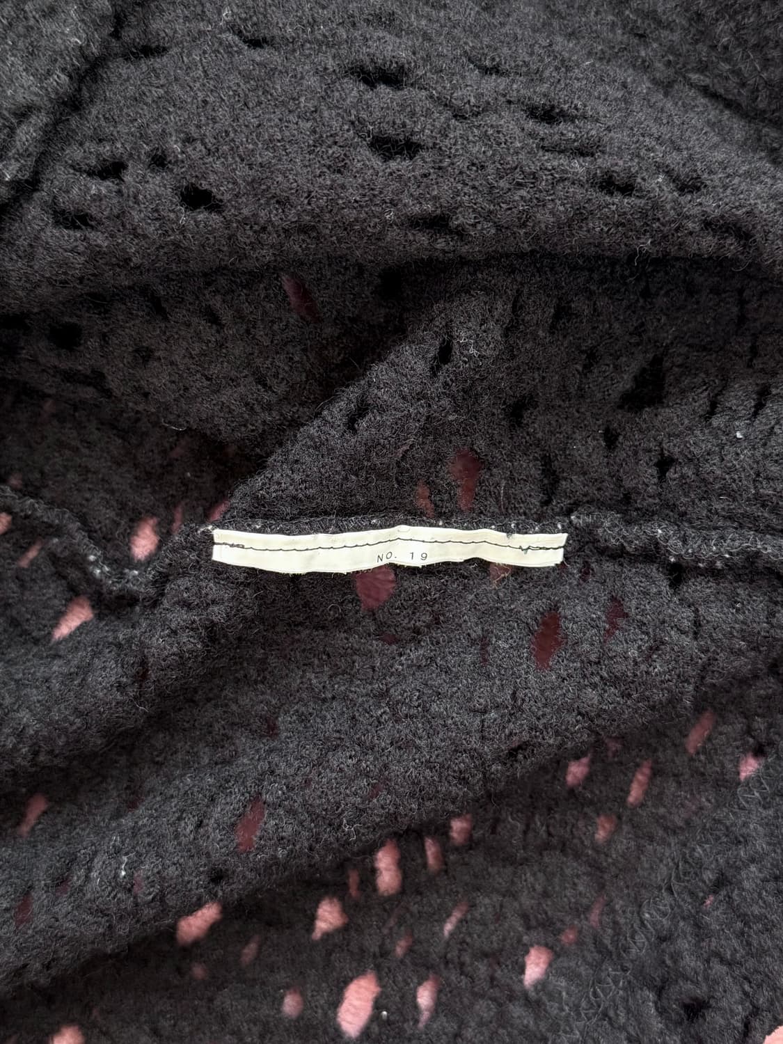 꼼데가르송 로브 드 샹브르 그물 울 니트 상품이미지8