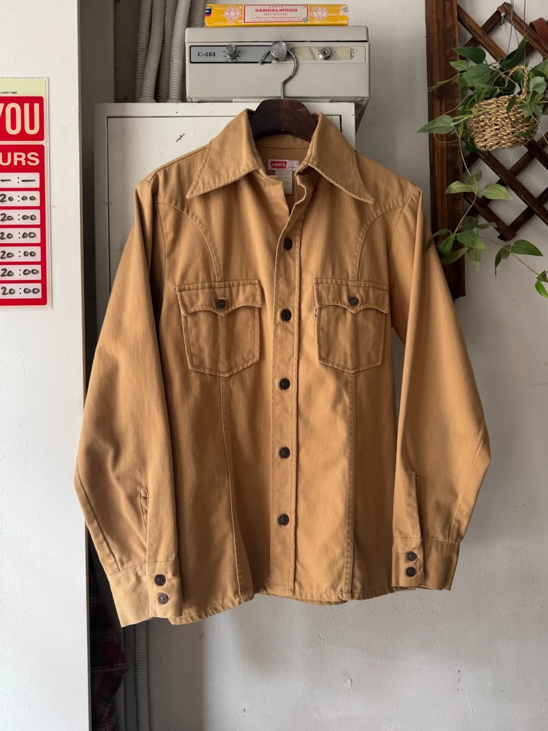 [S]70's 리바이스 Made in USA 샤모아 웨스턴 셔츠 상품이미지1