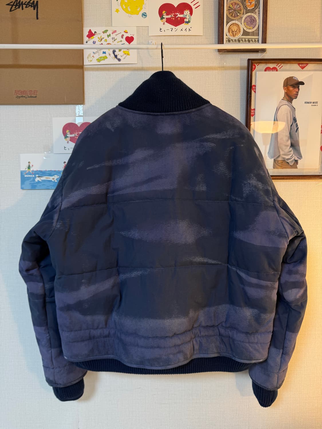 [L]Diesel 디젤 플라이트 봄버 패딩 자켓 네이비 상품이미지2