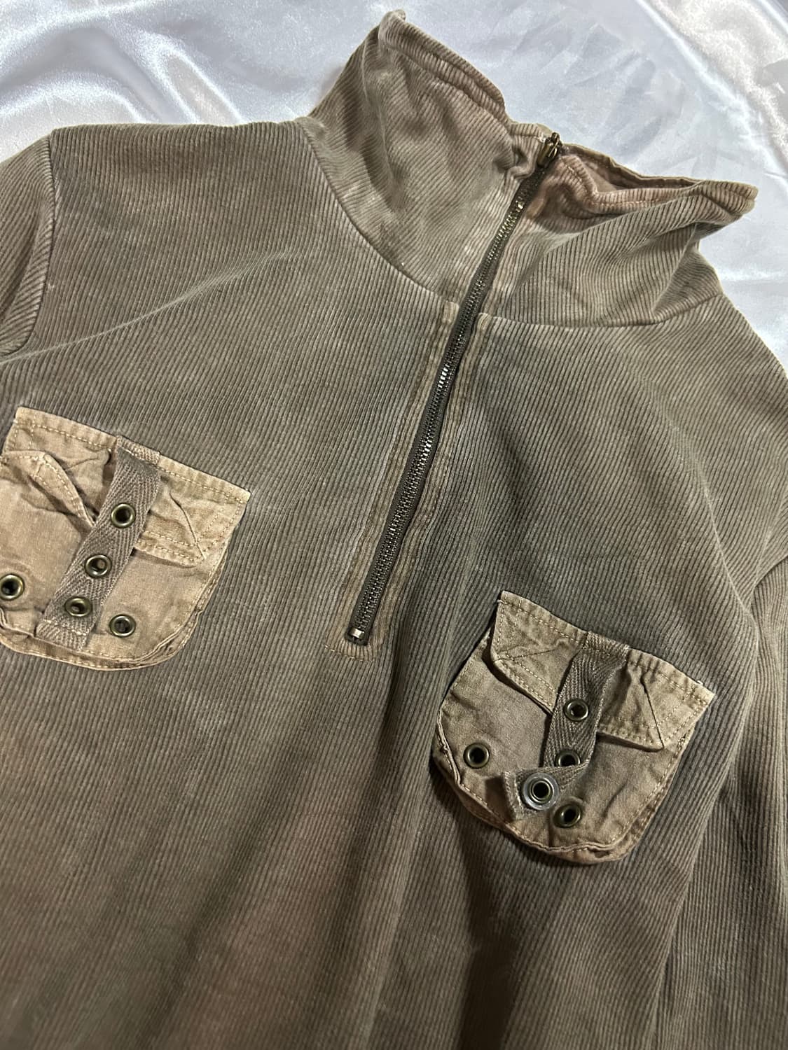 y2k grunge 2pockets half zip-up 상품이미지2