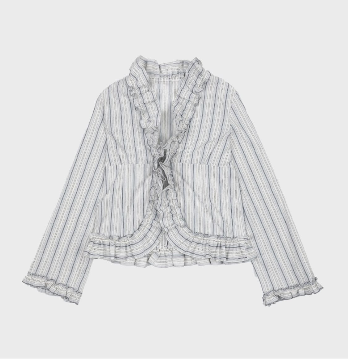 뎁크 FRILL STRIPE SHIRT 프릴셔츠 상품이미지1