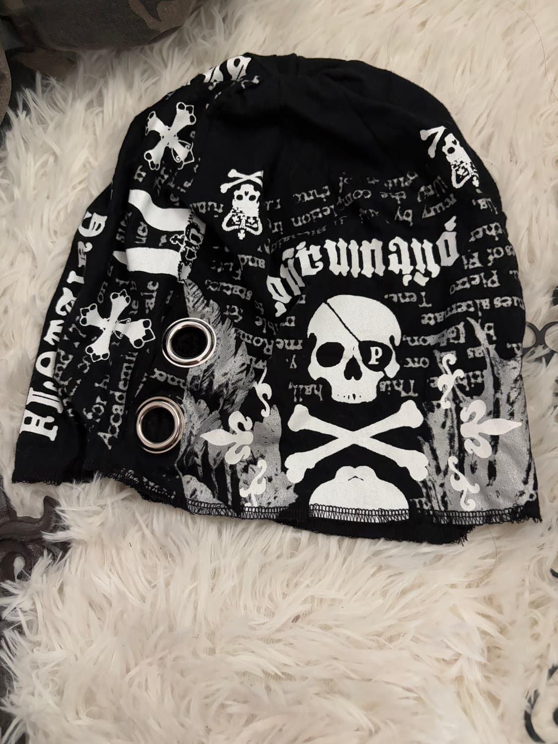 funk printed eyelet beanie 상품이미지2